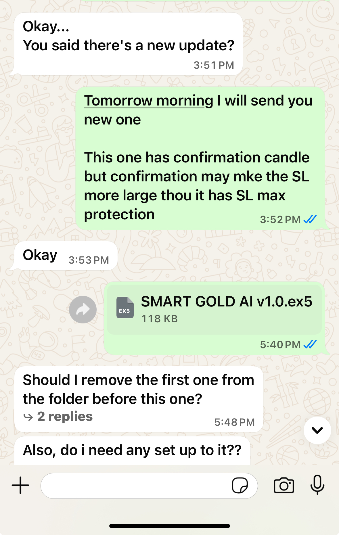 Sending robot updates to users